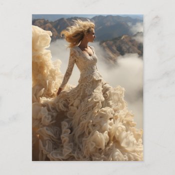 Fantasy Dress Made From Clouds Fashion Photography Postcard by angelandspot at Zazzle