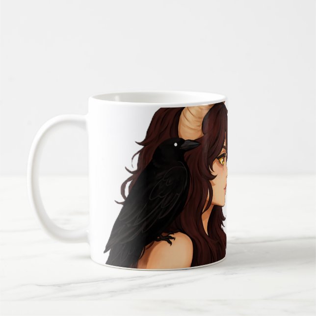 Fantasy Duo Art Mug – Horned Goddess & Elf Girl Il (Left)