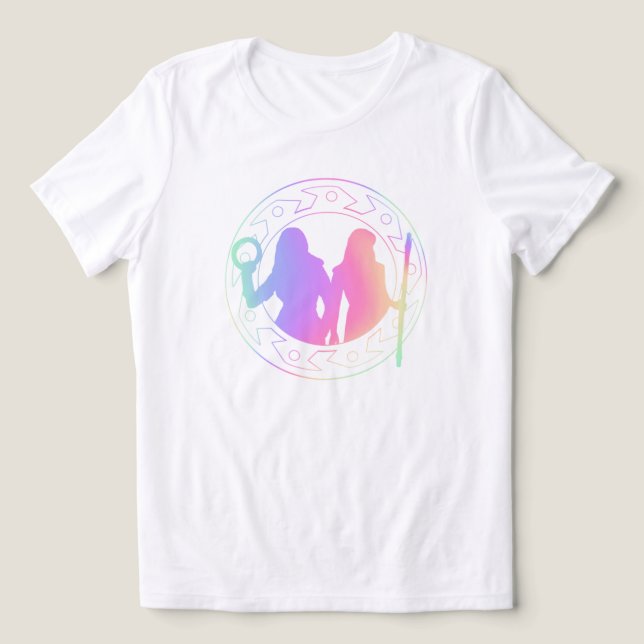 Fantasy Duo Silhouette T-Shirt – Mystical Pastel  Tri-Blend Shirt (Design Front)