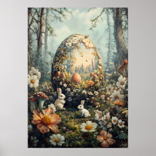 Fantasy Easter Egg in Forest Wall Art
