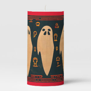 Fantasy Egyptian Ghosts Halloween 4 Pillar Candle