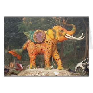 Fantasy Elephant Statue in Chiang Mai, Thailand Cards