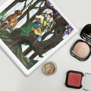 Fantasy Elf Archer Vizsla Dog Enchanted Forest Acrylic Tray