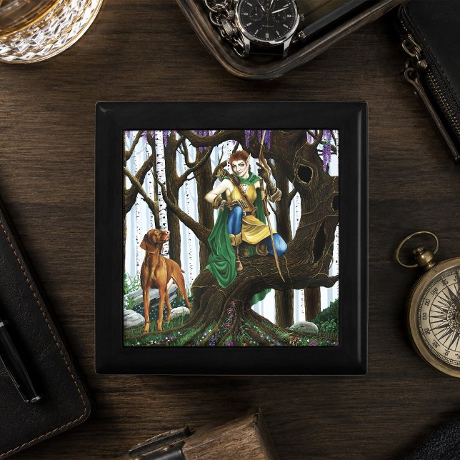 Fantasy Elf Archer Vizsla Dog Enchanted Forest Gift Box (Creator Uploaded)