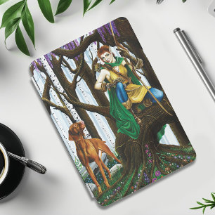 Fantasy Elf Archer Vizsla Dog Enchanted Forest iPad Mini Cover