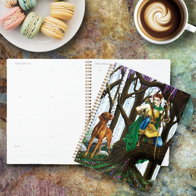 Fantasy Elf Archer Vizsla Dog Enchanted Forest Planner (Creator Uploaded)