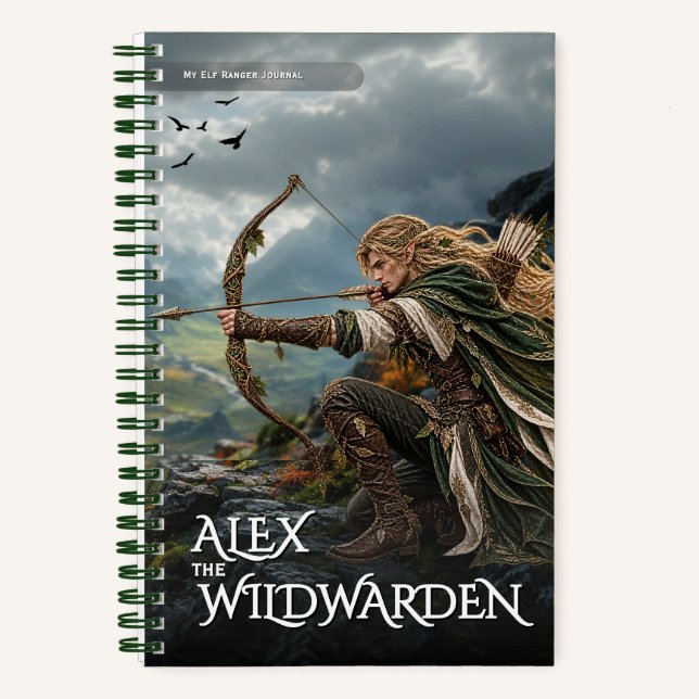 Fantasy Elf Ranger Notebook (Front)