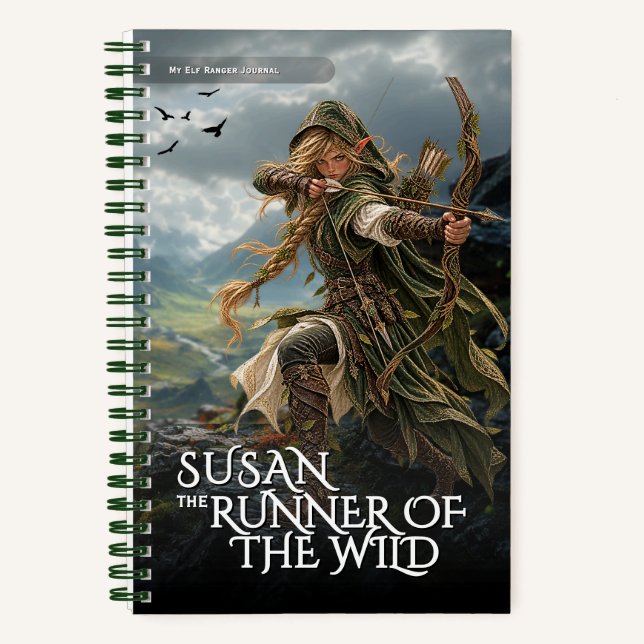 Fantasy Elf Runner Notebook (Front)