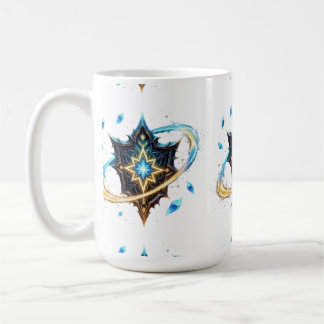 Fantasy Emblem with Floating Blades – Magical Ener Coffee Mug