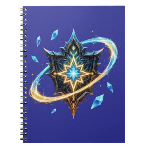 Fantasy Emblem with Floating Blades – Magical Ener Notebook