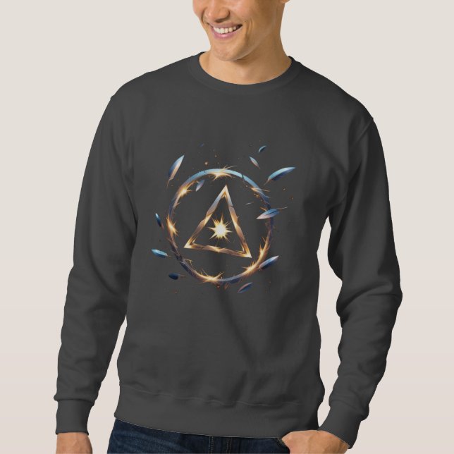 Fantasy Emblem with Floating Blades – Magical Ener Sweatshirt (Front)