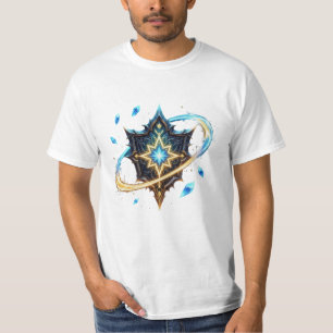 Fantasy Emblem with Floating Blades – Magical Ener T-Shirt