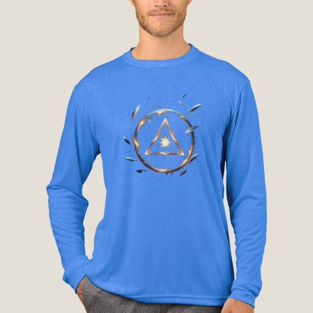 Fantasy Emblem with Floating Blades – Magical Ener Tri-Blend Shirt (Front)