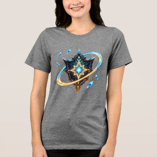 Fantasy Emblem with Floating Blades – Magical Ener Tri-Blend Shirt