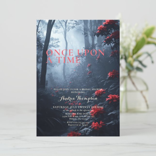 Fantasy Enchanted Bridal Shower  Invitation (Standing Front)