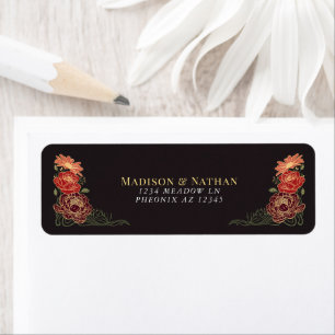 Fantasy Enchanted Floral Garden Wedding Label