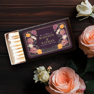 Fantasy Enchanted Floral Garden Wedding Matchboxes