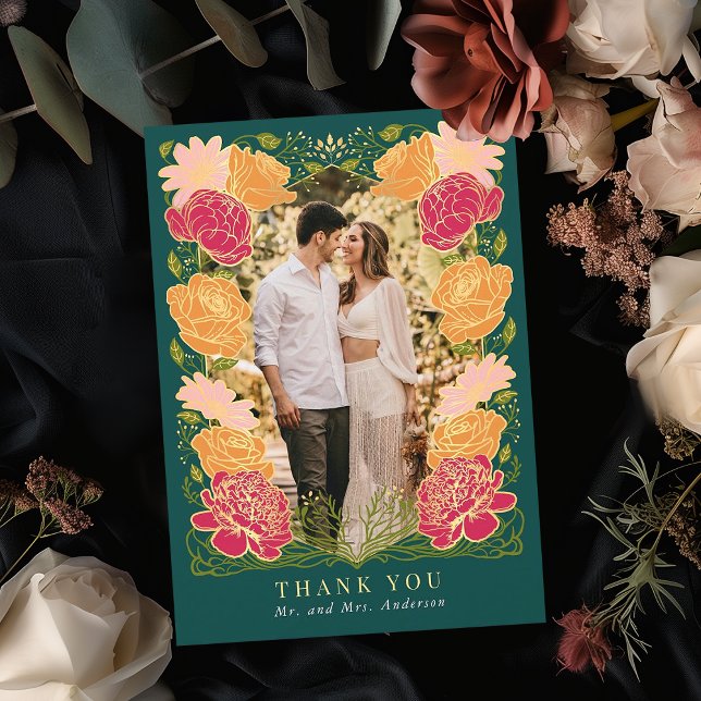 Fantasy Enchanted Garden Wedding Thank You Card (Creator Uploaded)