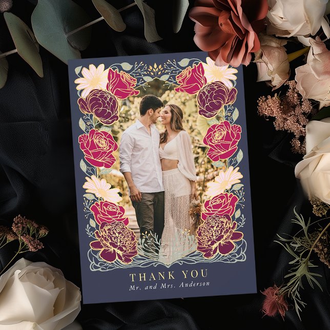 Fantasy Enchanted Garden Wedding Thank You Card (Creator Uploaded)