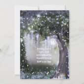 Fantasy Enchanted Lavender Love Forest Sweet 16 In Invitation (Back)