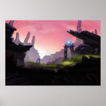 Fantasy epic valley print.