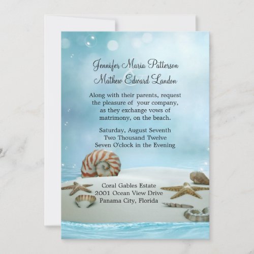 Fantasy Ethereal Beach Wedding Invitation