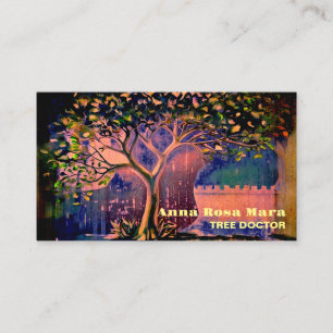 *~* Fantasy Ethereal QR TREE AP82 Business Card