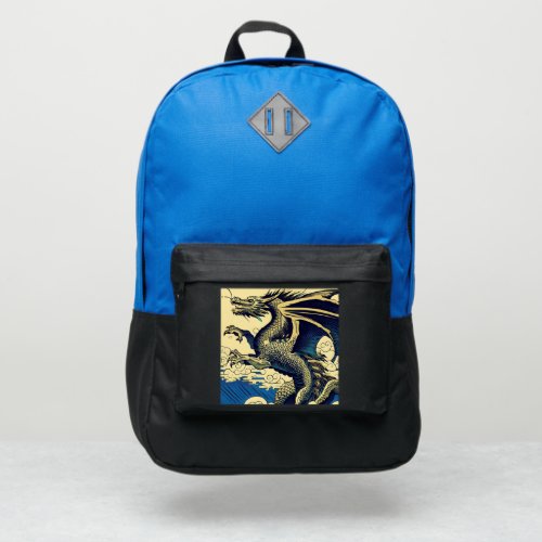 Fantasy European Dragon _ Woodcut 3 Port Authority Backpack