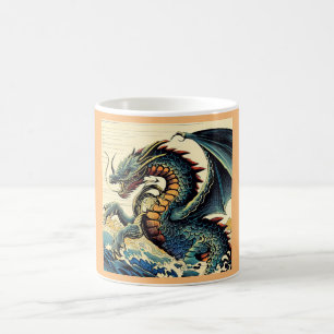 Fantasy European Dragon - Woodcut 4 Coffee Mug