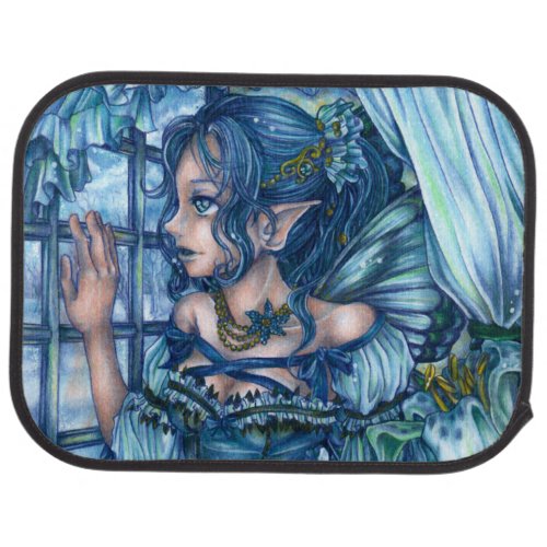 Fantasy Fairy Anime Girl Victorian Blue Car Floor Mat