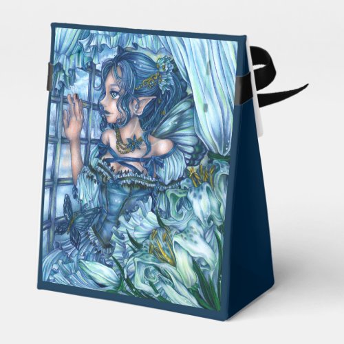 Fantasy Fairy Anime Girl Victorian Blue Favor Boxes