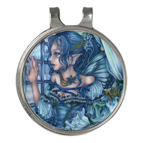 Fantasy Fairy Anime Girl Victorian Blue Golf Hat Clip