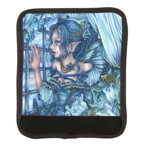 Fantasy Fairy Anime Girl Victorian Blue Luggage Handle Wrap