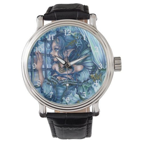 Fantasy Fairy Anime Girl Victorian Blue Watch