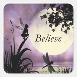 Fantasy fairy believe sticker