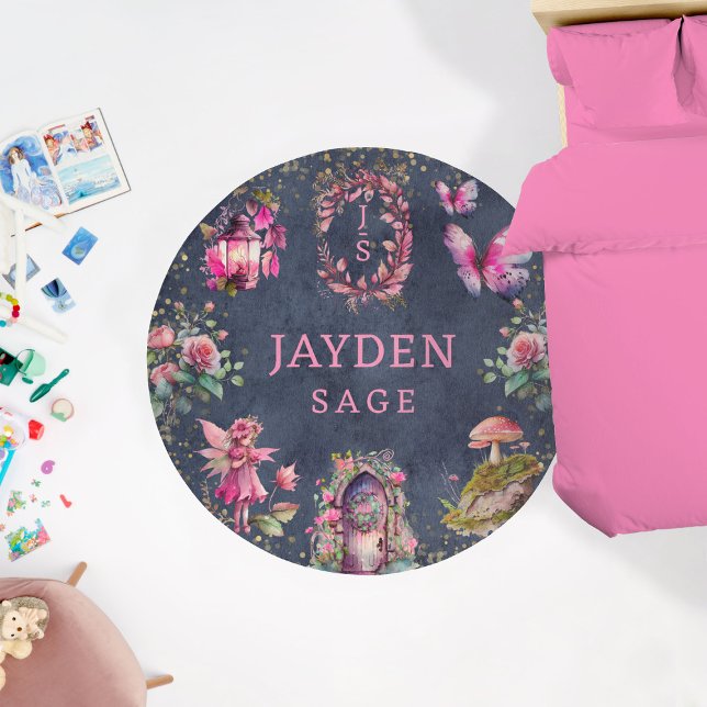Fantasy Fairy Custom Name Girl Bedroom Floor Rug (Fantasy Fairy Custom Name Girl Bedroom Floor Rug
)