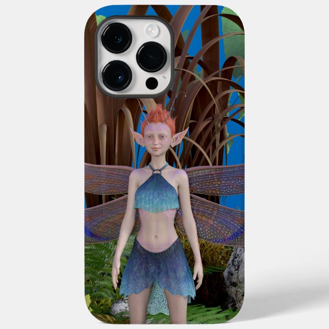 Fantasy fairy Ella standing smiling in garden Case-Mate iPhone Case (Back)