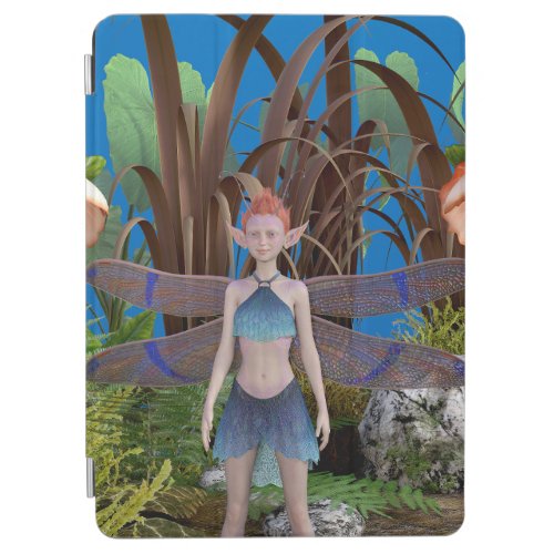 Fantasy fairy Ella standing smiling in garden iPad Air Cover