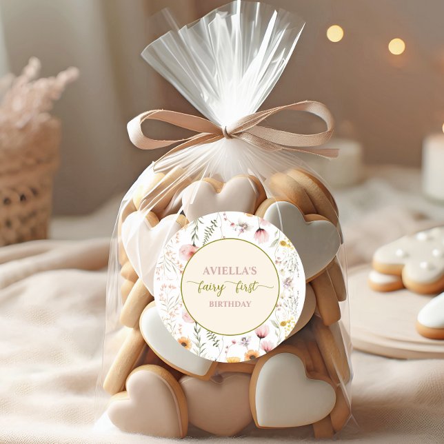 Fantasy Fairy First Wildflower  Classic Round Sticker (Creator Uploaded)