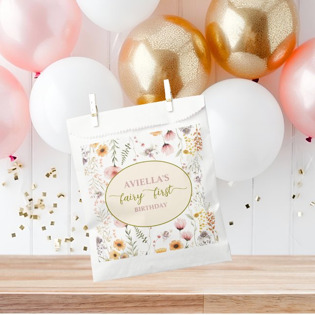 Fantasy Fairy First Wildflower Favor Bag (Creator Uploaded)
