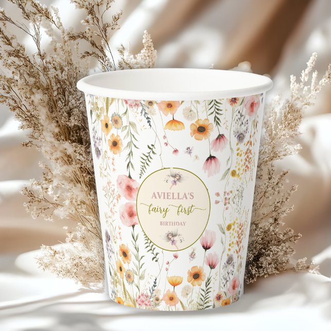 Fantasy Fairy First Wildflower  Paper Cups (Creator Uploaded)