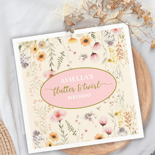 Fantasy Fairy Flutter and Twirl Wildflower Napkins