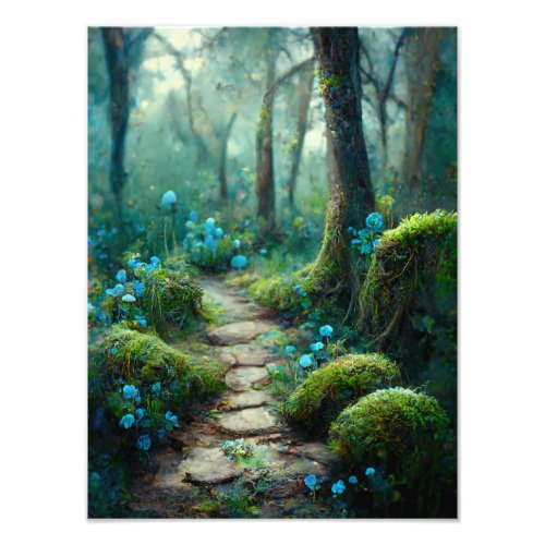 Fantasy fairy Garden Illustration Photo Print