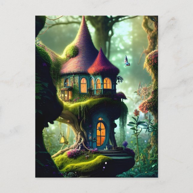 Fantasy Fairy House Postcard (Front)