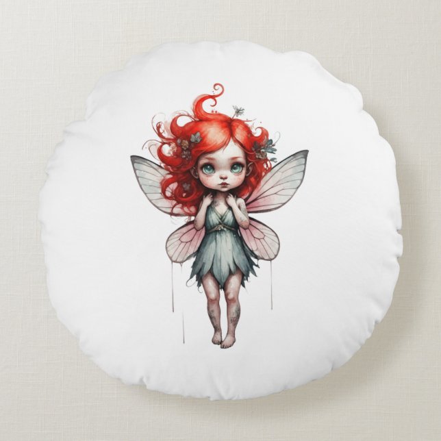 fantasy fairy round pillow (Front)