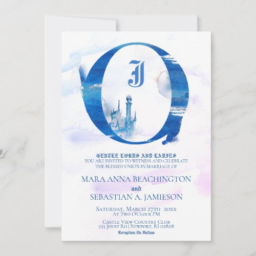  Fantasy Fairy Tale Medieval Castle Wedding Invitation