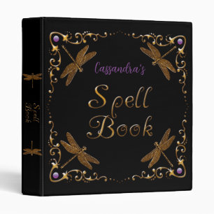 Fantasy Fairy Tale Spell Book Personalized 3 Ring Binder