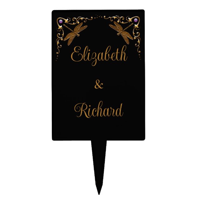 Fantasy Fairy Tale Wedding  Cake Topper (Front)