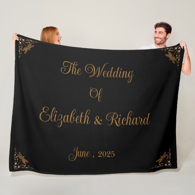 Fantasy Fairy Tale Wedding Fleece Blanket (In Situ)