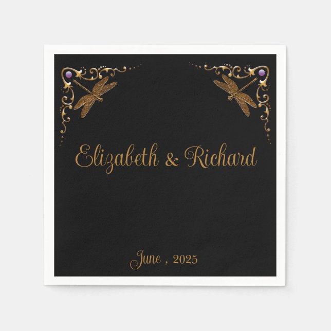 Fantasy Fairy Tale Wedding Napkins (Front)